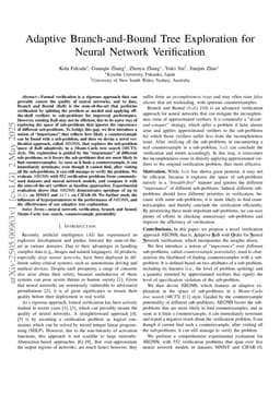 Adaptive Branch-and-Bound Tree Exploration for Neural Network Verification