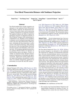 Tree-Sliced Wasserstein Distance with Nonlinear Projection