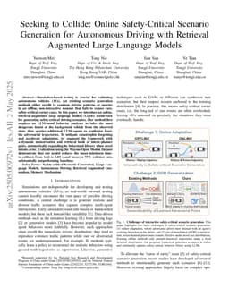 Seeking to Collide: Online Safety-Critical Scenario Generation for Autonomous Driving with Retrieval Augmented Large Language Models