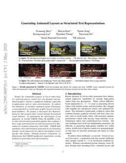 Generating Animated Layouts as Structured Text Representations