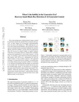 Where's the liability in the Generative Era? Recovery-based Black-Box Detection of AI-Generated Content