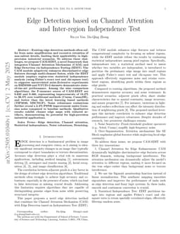 Edge Detection based on Channel Attention and Inter-region Independence Test