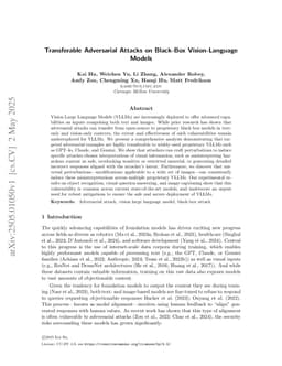 Transferable Adversarial Attacks on Black-Box Vision-Language Models