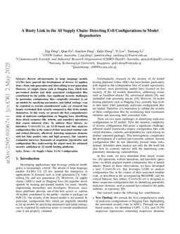 A Rusty Link in the AI Supply Chain: Detecting Evil Configurations in Model Repositories
