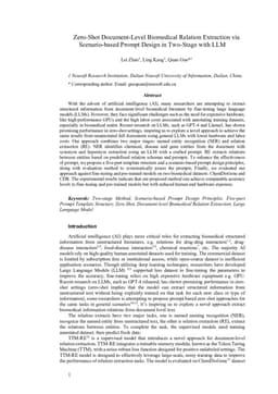 Zero-Shot Document-Level Biomedical Relation Extraction via Scenario-based Prompt Design in Two-Stage with LLM