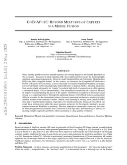 CoCoAFusE: Beyond Mixtures of Experts via Model Fusion