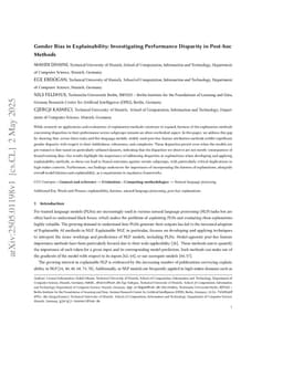 Gender Bias in Explainability: Investigating Performance Disparity in Post-hoc Methods