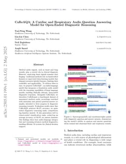 CaReAQA: A Cardiac and Respiratory Audio Question Answering Model for Open-Ended Diagnostic Reasoning
