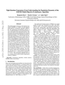 Tight Runtime Guarantees From Understanding the Population Dynamics of the GSEMO Multi-Objective Evolutionary Algorithm