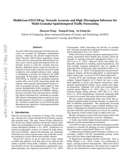 MultiGran-STGCNFog: Towards Accurate and High-Throughput Inference for Multi-Granular Spatiotemporal Traffic Forecasting