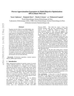Proven Approximation Guarantees in Multi-Objective Optimization: SPEA2 Beats NSGA-II