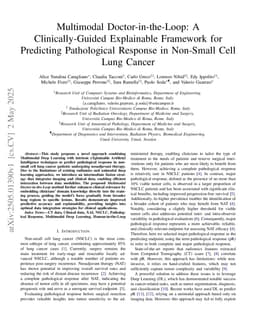 Multimodal Doctor-in-the-Loop: A Clinically-Guided Explainable Framework for Predicting Pathological Response in Non-Small Cell Lung Cancer