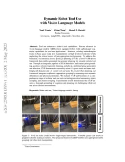 Dynamic Robot Tool Use with Vision Language Models