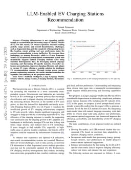 LLM-Enabled EV Charging Stations Recommendation