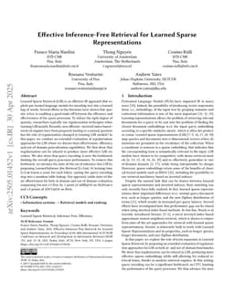 Effective Inference-Free Retrieval for Learned Sparse Representations