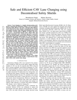 Safe and Efficient CAV Lane Changing using Decentralised Safety Shields