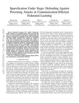 Sparsification Under Siege: Defending Against Poisoning Attacks in Communication-Efficient Federated Learning