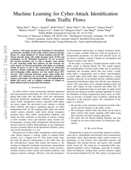 Machine Learning for Cyber-Attack Identification from Traffic Flows