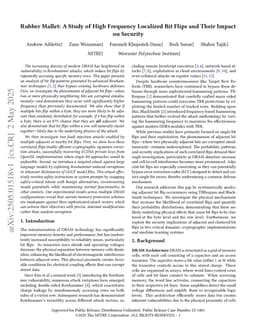 Rubber Mallet: A Study of High Frequency Localized Bit Flips and Their Impact on Security