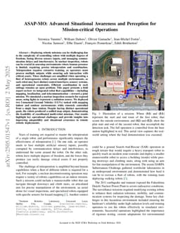 ASAP-MO:Advanced Situational Awareness and Perception for Mission-critical Operations