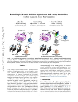 Rethinking RGB-Event Semantic Segmentation with a Novel Bidirectional Motion-enhanced Event Representation