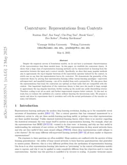 Contextures: Representations from Contexts