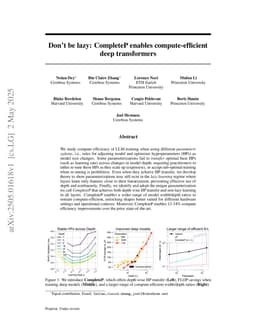 Don't be lazy: CompleteP enables compute-efficient deep transformers