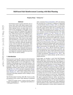 Skill-based Safe Reinforcement Learning with Risk Planning