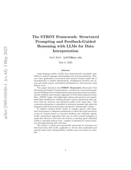 Structured Prompting and Feedback-Guided Reasoning with LLMs for Data Interpretation