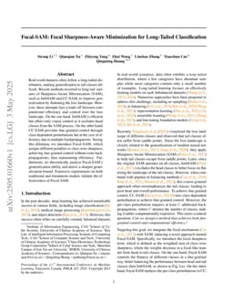 Focal-SAM: Focal Sharpness-Aware Minimization for Long-Tailed Classification