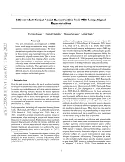 Efficient Multi Subject Visual Reconstruction from fMRI Using Aligned Representations