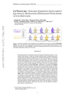 Co$^{3}$Gesture: Towards Coherent Concurrent Co-speech 3D Gesture Generation with Interactive Diffusion