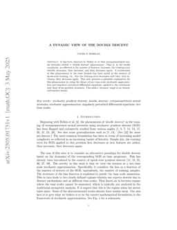 A dynamic view of the double descent