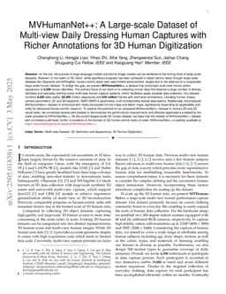 MVHumanNet++: A Large-scale Dataset of Multi-view Daily Dressing Human Captures with Richer Annotations for 3D Human Digitization