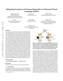 Mitigating Group-Level Fairness Disparities in Federated Visual Language Models