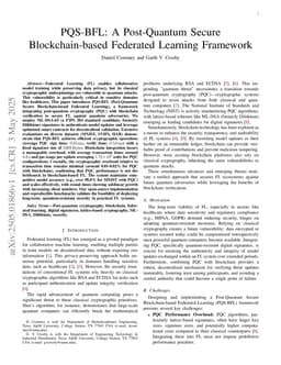 PQS-BFL: A Post-Quantum Secure Blockchain-based Federated Learning Framework