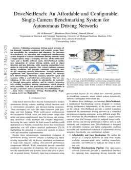 DriveNetBench: An Affordable and Configurable Single-Camera Benchmarking System for Autonomous Driving Networks