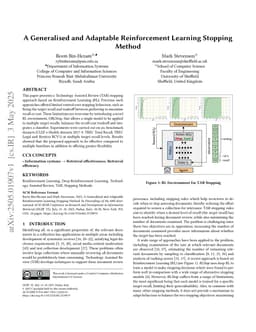 A Generalised and Adaptable Reinforcement Learning Stopping Method