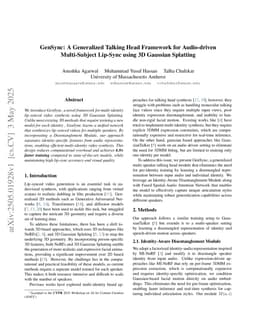 GenSync: A Generalized Talking Head Framework for Audio-driven Multi-Subject Lip-Sync using 3D Gaussian Splatting
