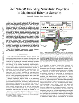 Act Natural! Extending Naturalistic Projection to Multimodal Behavior Scenarios