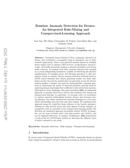 Runtime Anomaly Detection for Drones: An Integrated Rule-Mining and Unsupervised-Learning Approach