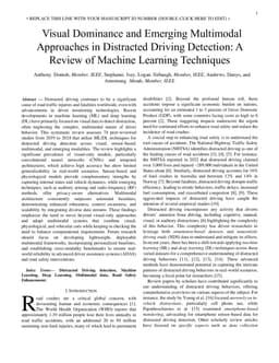Visual Dominance and Emerging Multimodal Approaches in Distracted Driving Detection: A Review of Machine Learning Techniques