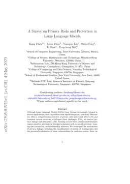 A Survey on Privacy Risks and Protection in Large Language Models
