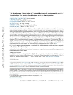TxP: Reciprocal Generation of Ground Pressure Dynamics and Activity Descriptions for Improving Human Activity Recognition