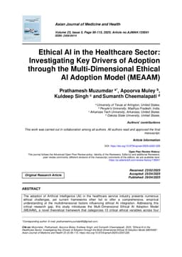 Ethical AI in the Healthcare Sector: Investigating Key Drivers of Adoption through the Multi-Dimensional Ethical AI Adoption Model (MEAAM)