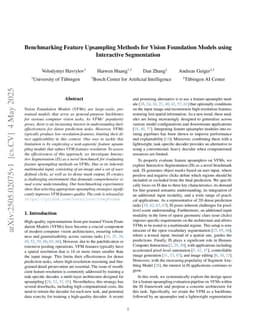 Benchmarking Feature Upsampling Methods for Vision Foundation Models using Interactive Segmentation