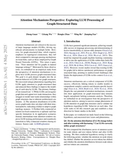 Attention Mechanisms Perspective: Exploring LLM Processing of Graph-Structured Data