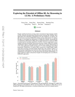 Exploring the Potential of Offline RL for Reasoning in LLMs: A Preliminary Study