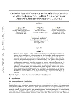 A Robust Monotonic Single-Index Model for Skewed and Heavy-Tailed Data: A Deep Neural Network Approach Applied to Periodontal Studies