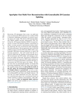 SparSplat: Fast Multi-View Reconstruction with Generalizable 2D Gaussian Splatting